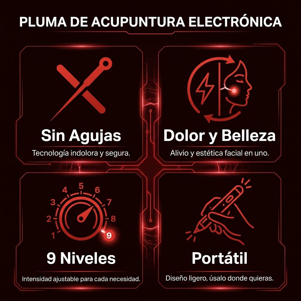 Beneficios AcuPlus Sin Agujas Dolor y Belleza 9 Niveles Portátil