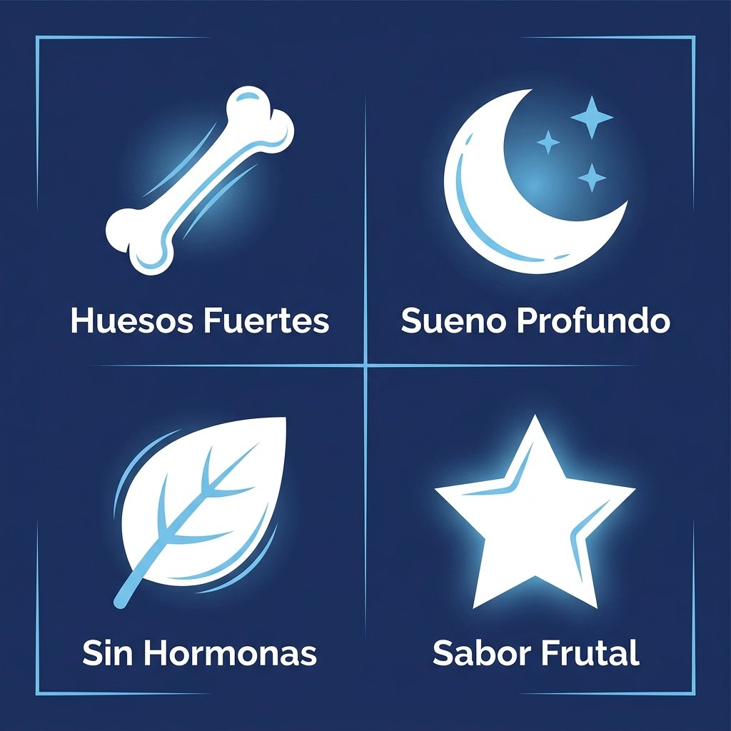 Beneficios AlтuraX Huesos Fuertes Sueño Profundo Sin Hormonas Sabor Frutal