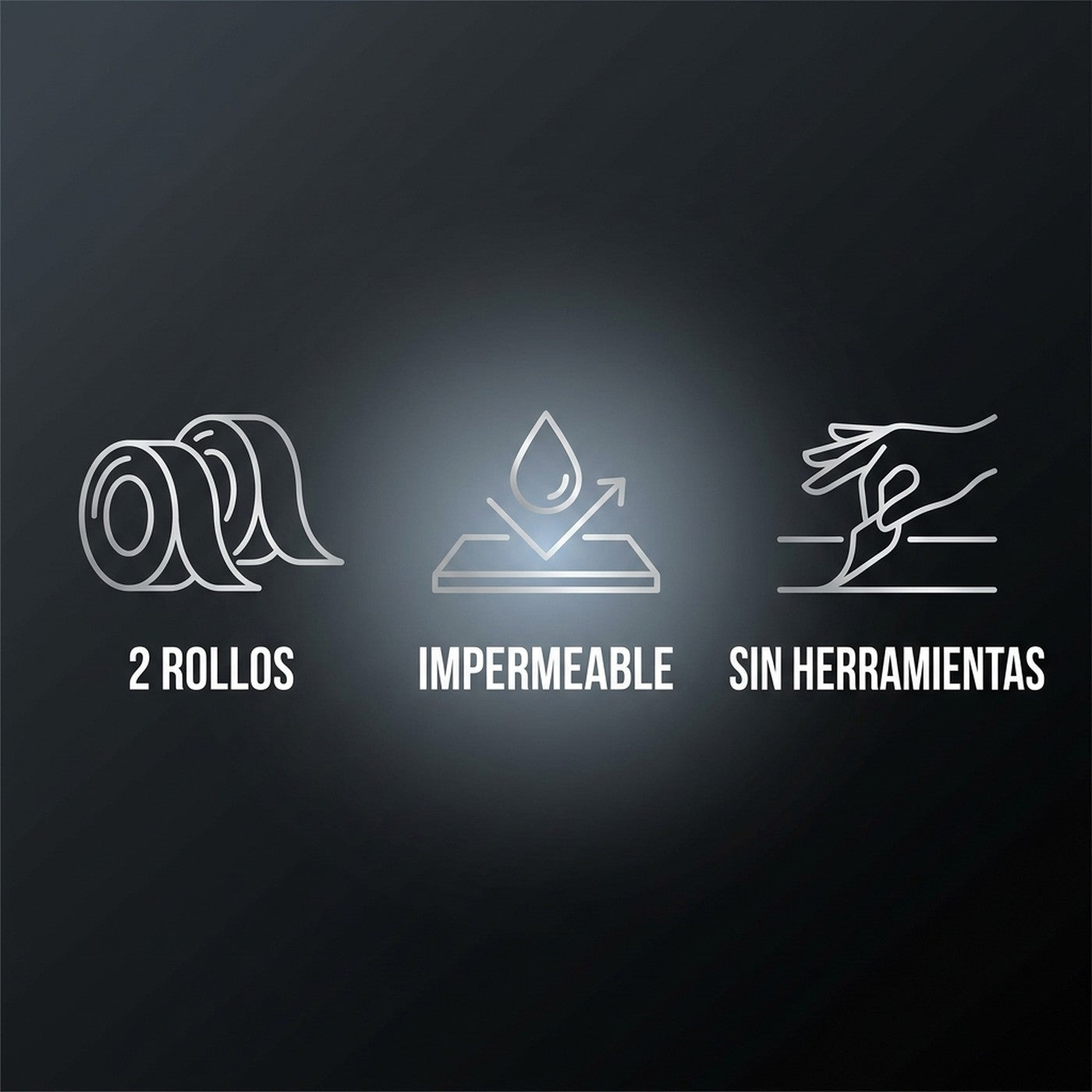 2 rollos, impermeable y sin herramientas