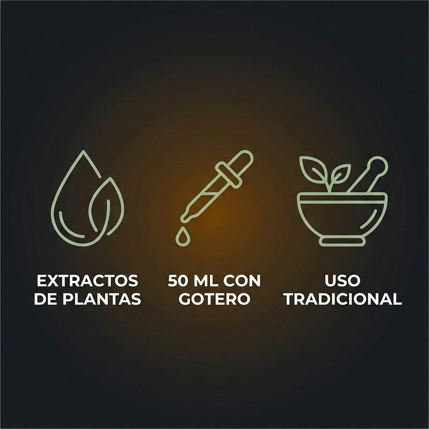 Extractos de plantas, 50 ml con gotero y uso tradicional