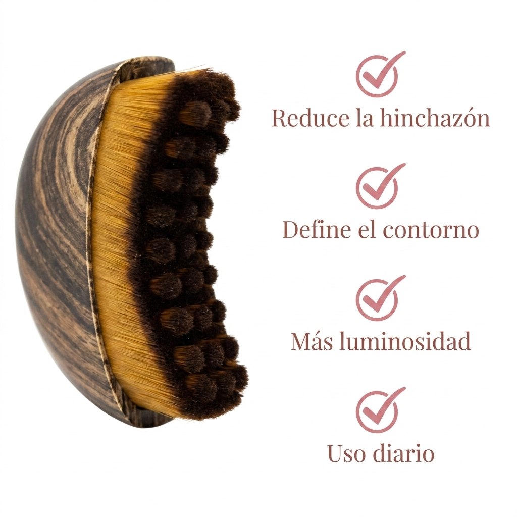 Beneficios: reduce hinchazón, luminosidad, define contorno, uso diario