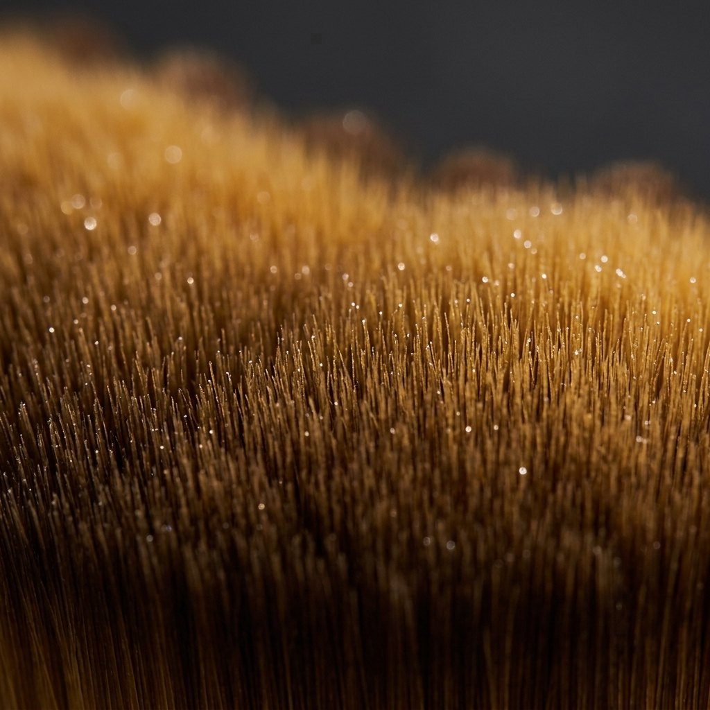 Macro de las cerdas ultra suaves del cepillo linfático LUMINAE