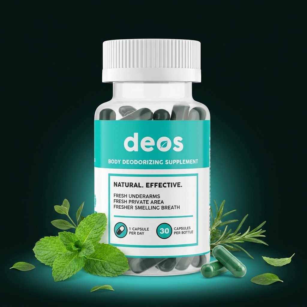 DEOS desodorante interno natural cápsulas frescura axilas zona íntima aliento vegano sin gluten