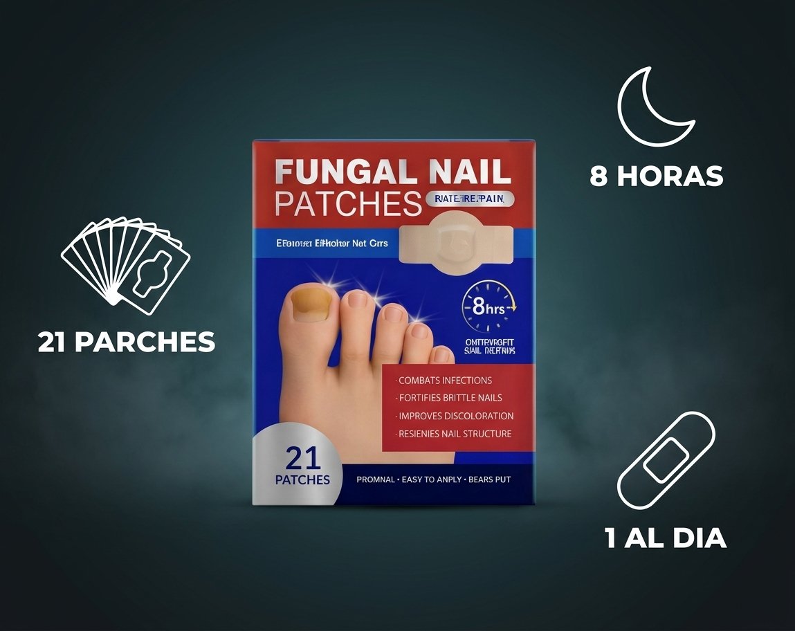 Fungal Nail Patches 21 parches 8 horas de accion uso nocturno una aplicacion diaria