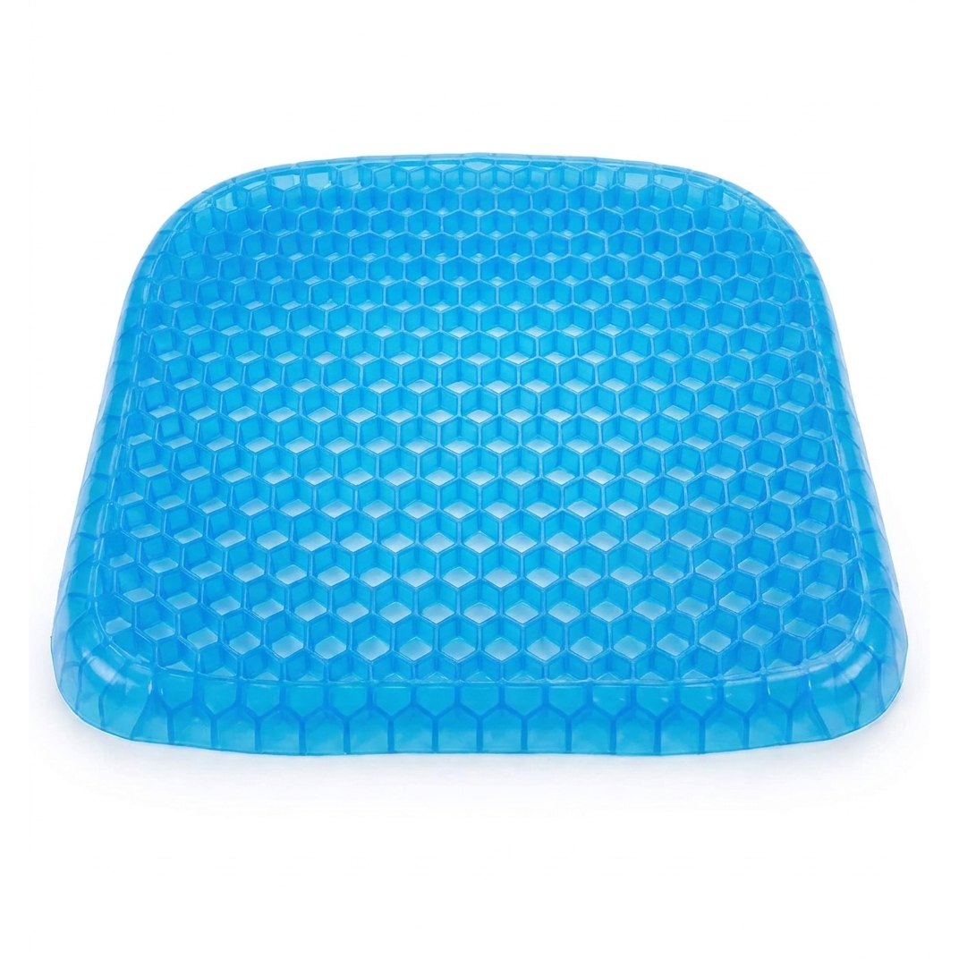 GelFlex cojín gel silicona azul panal silla oficina auto ortopédico alivio lumbar postura