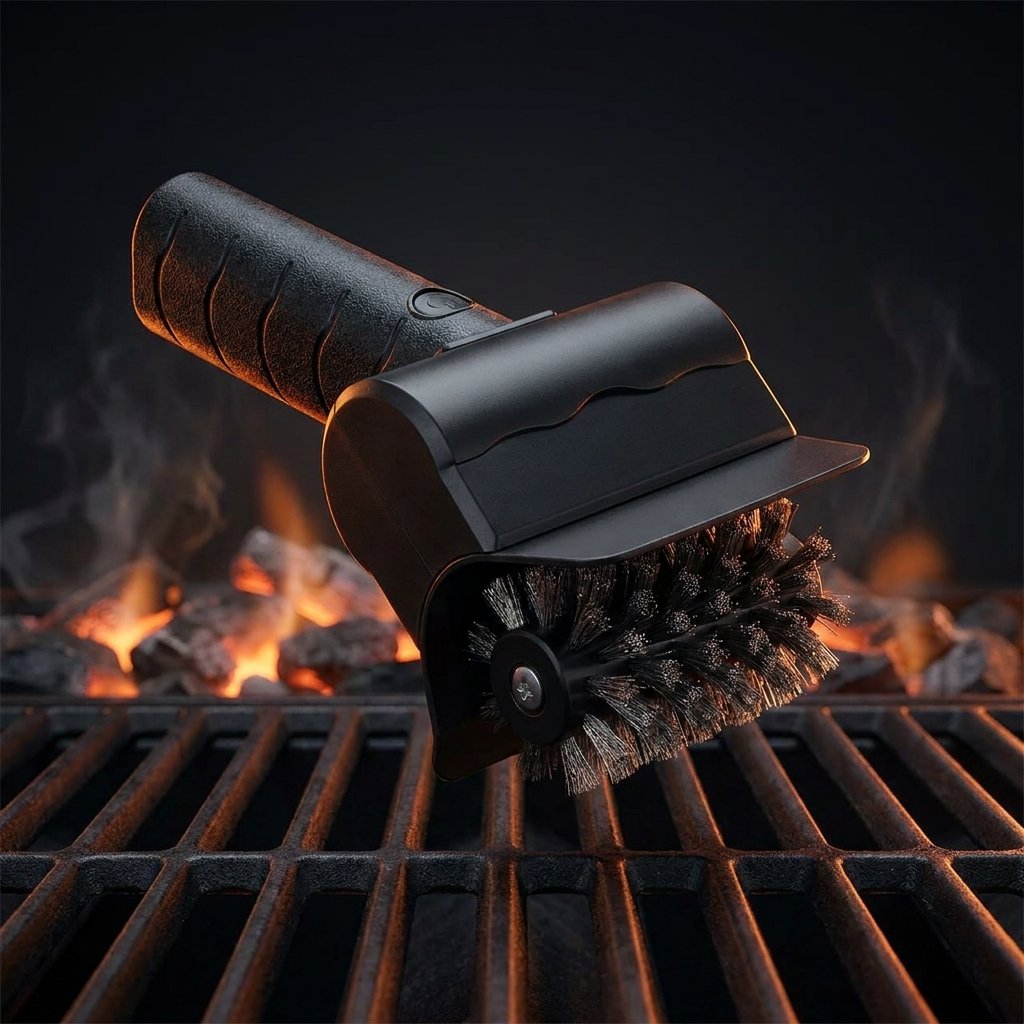 GrillNox cepillo electrico inalambrico para parrilla con cerdas de acero inoxidable