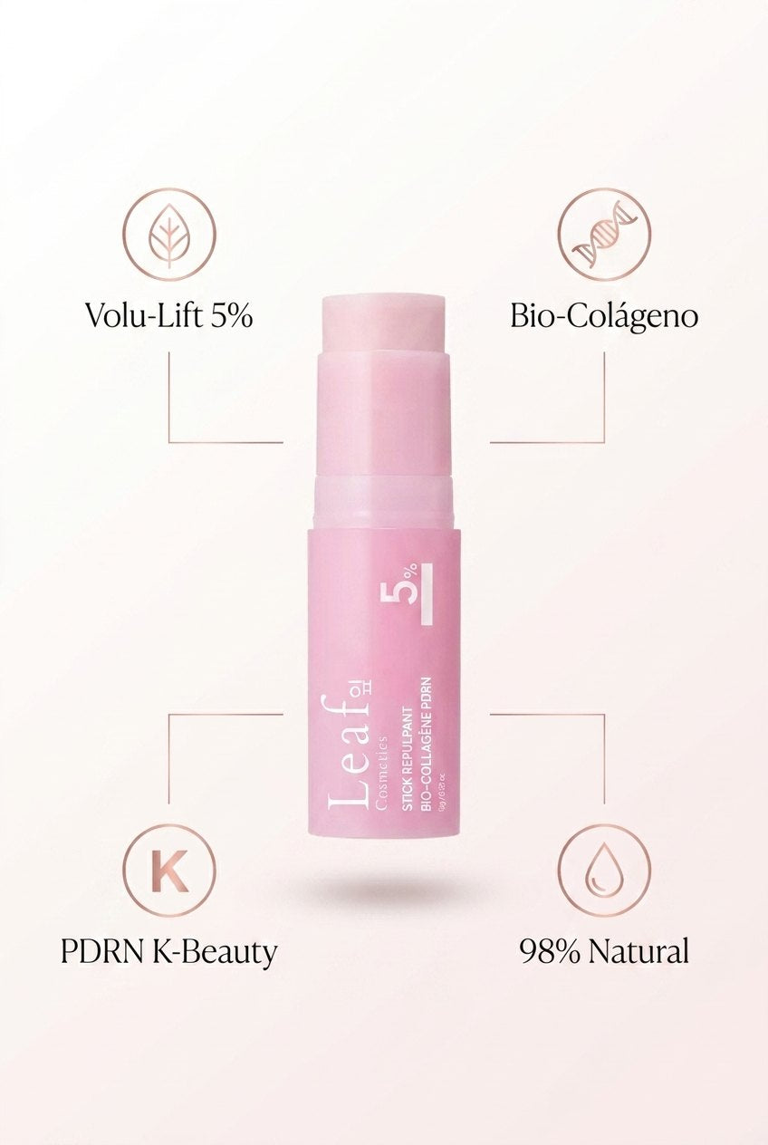 Ingredientes LEAF: Volu-Lift 5%, Bio-Colágeno, PDRN K-Beauty, 98% Natural