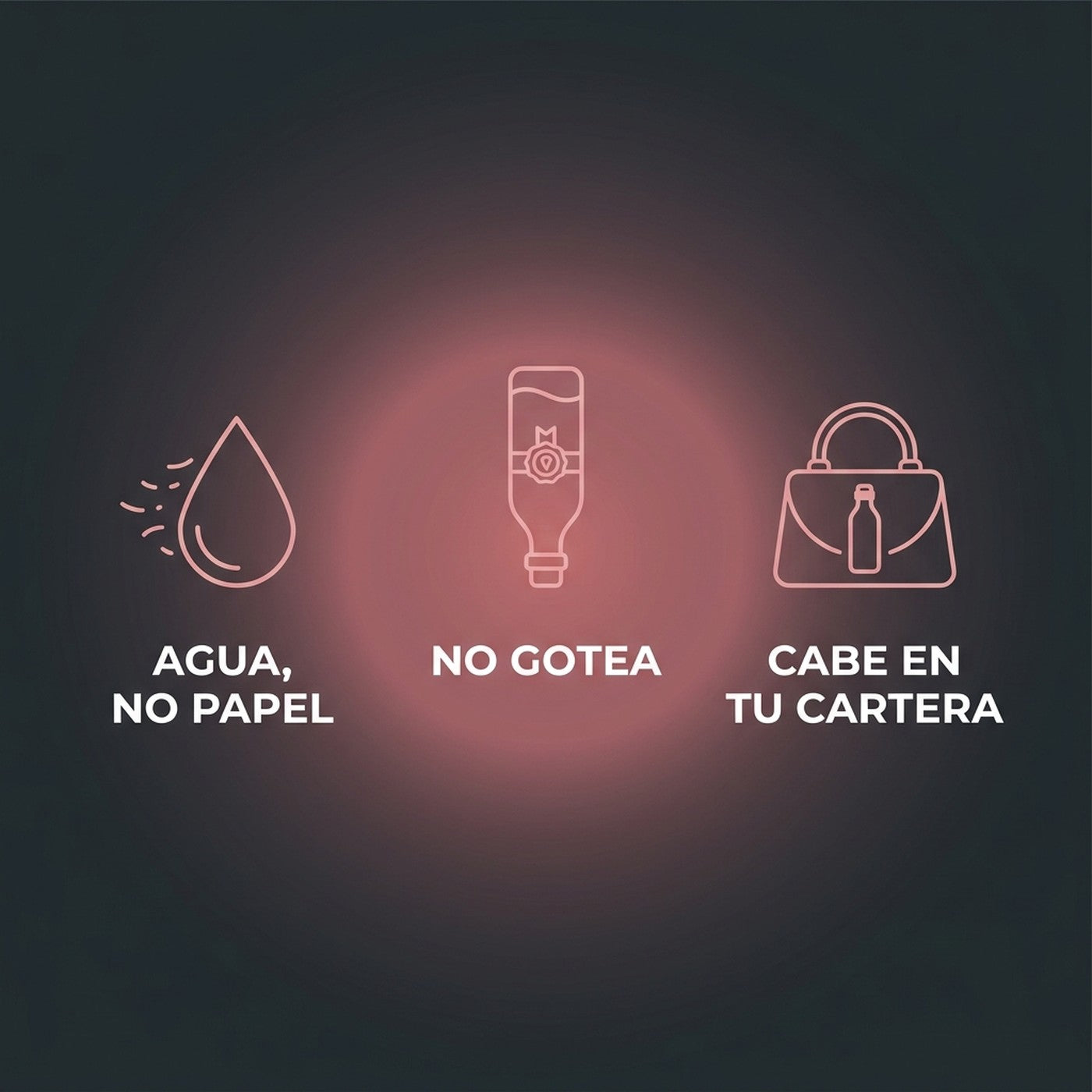 Agua en vez de papel, no gotea y cabe en tu cartera