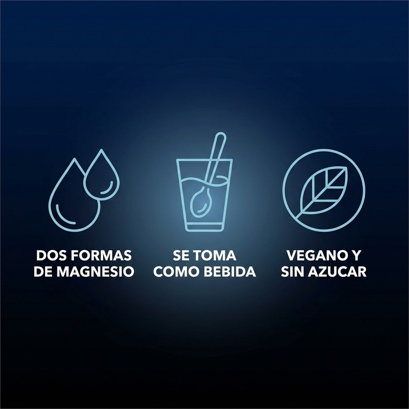 Dos formas de magnesio, se toma como bebida, vegano y sin azucar