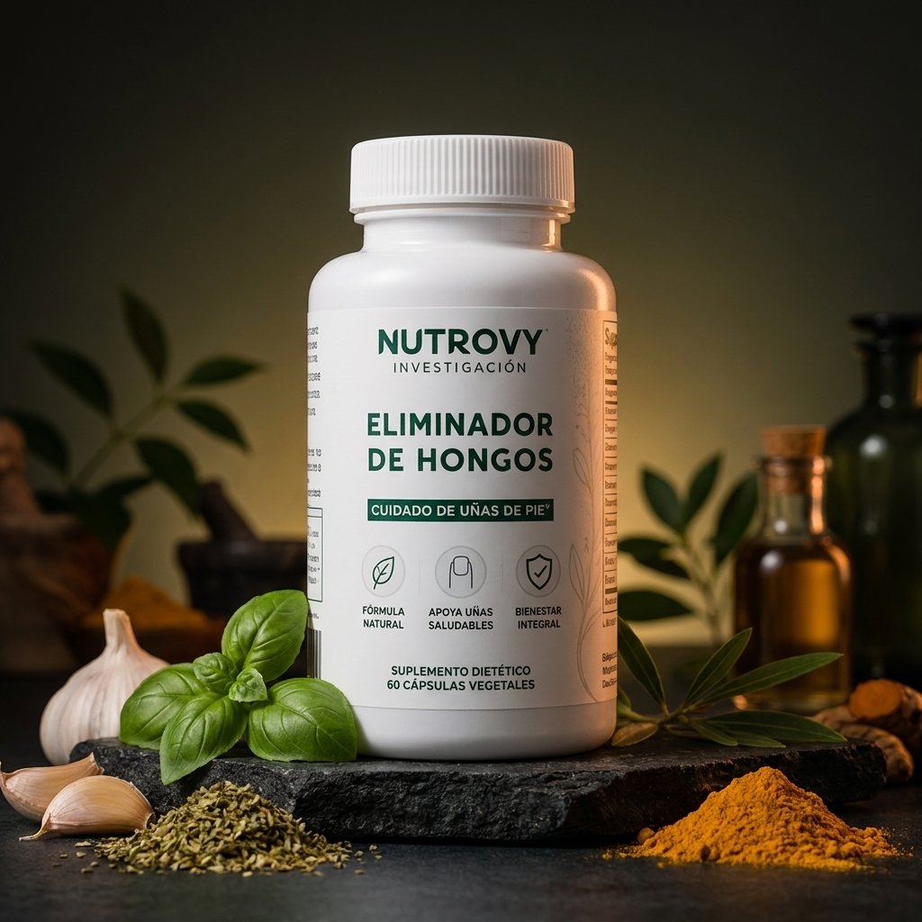 Nutrovy Eliminador de Hongos frasco 60 capsulas vegetales cuidado de unas de pie