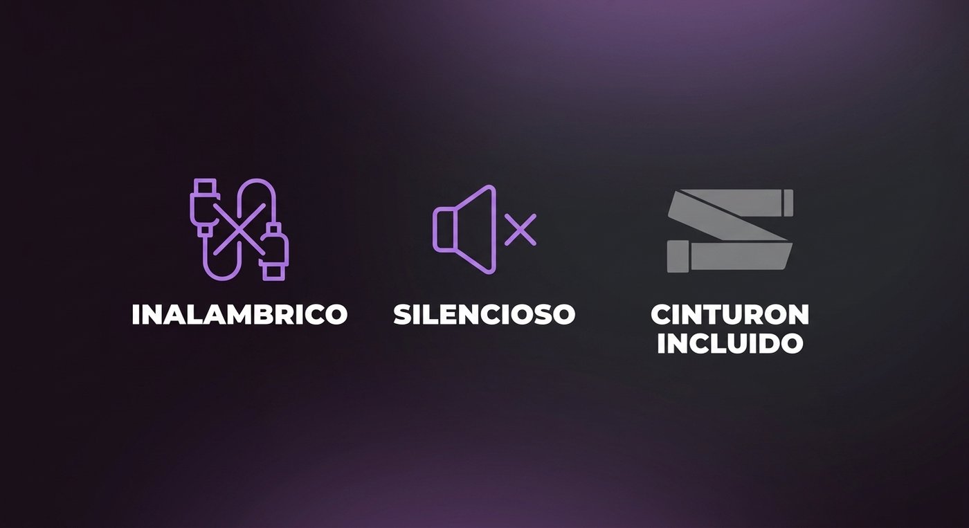 Beneficios Orba inalambrico silencioso y con cinturon ajustable incluido
