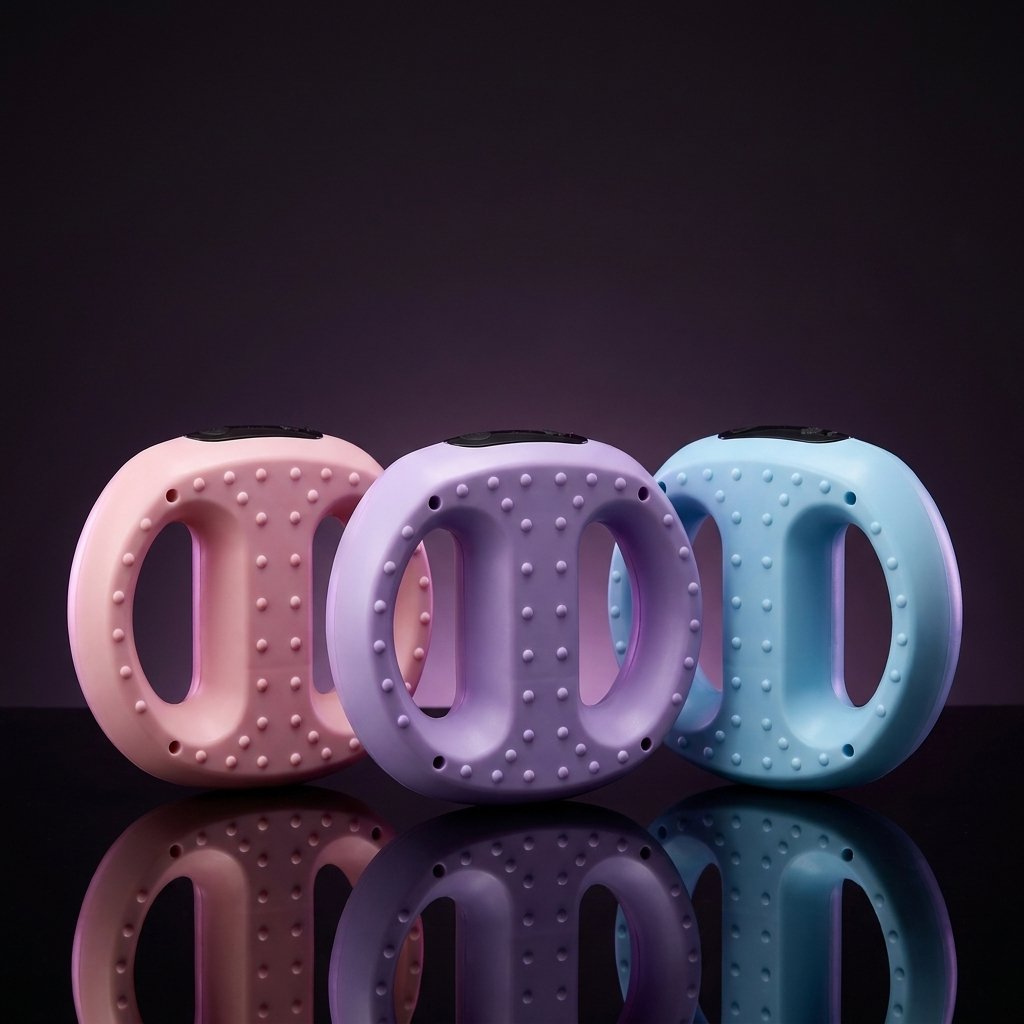 Orba anillo de masaje fascial electrico en sus tres colores rosado morado y celeste