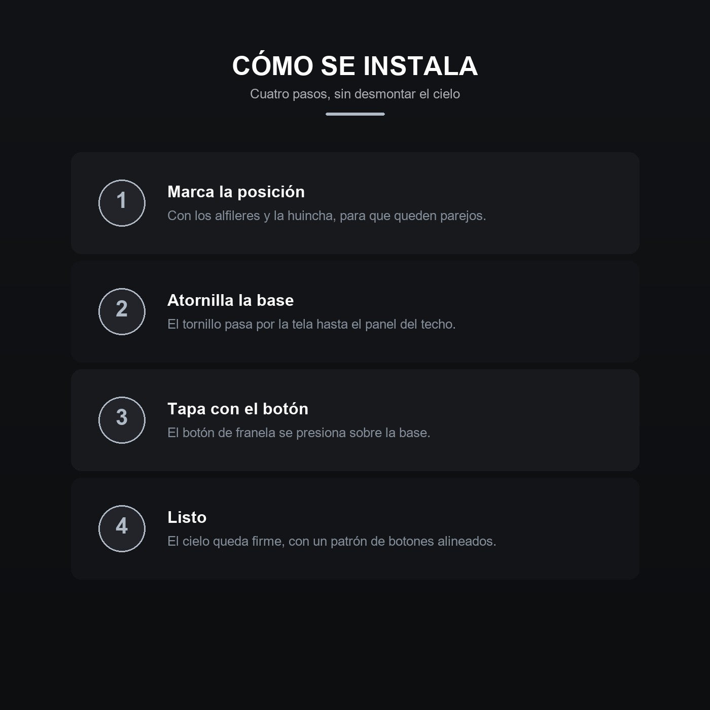 Como se instala el kit en 4 pasos