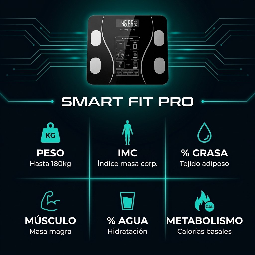 Smart Fit Pro 13 métricas peso IMC grasa corporal masa muscular agua metabolismo basal