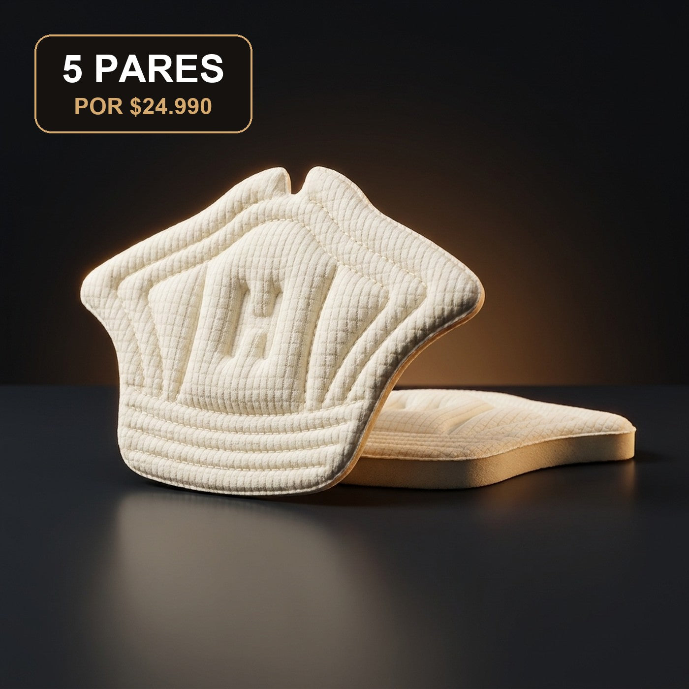 Almohadillas protectoras de talon TALONIX acolchadas color crema
