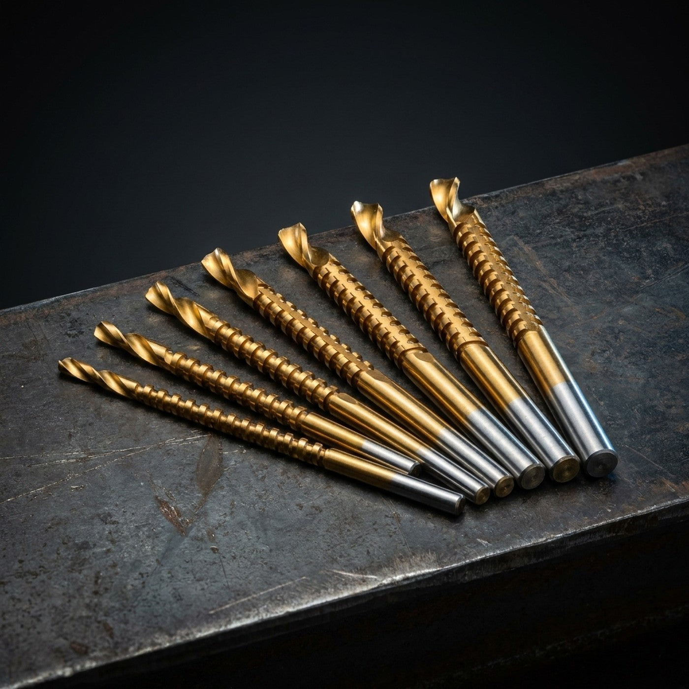 Set de 6 brocas sierra de titanio de 3 a 8 mm
