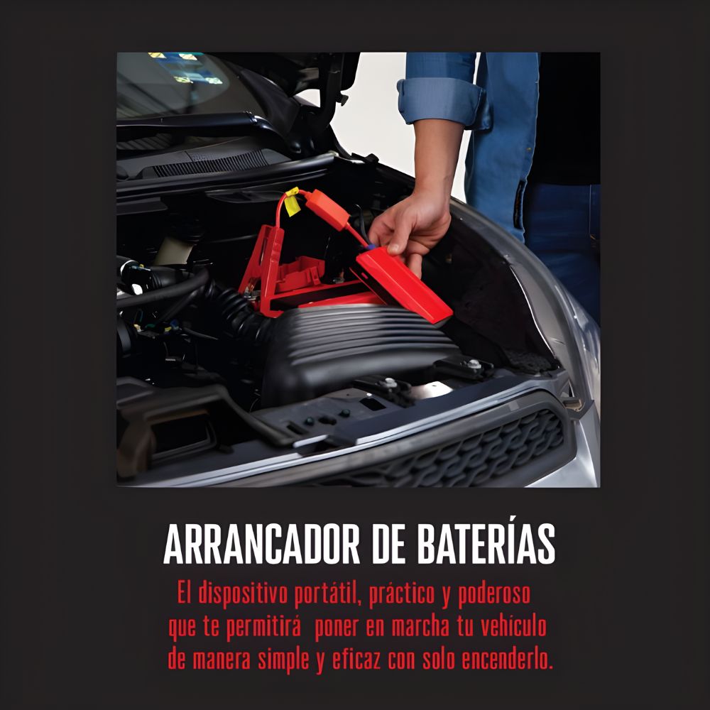 Arrancador Baterías Portátil 3 en 1