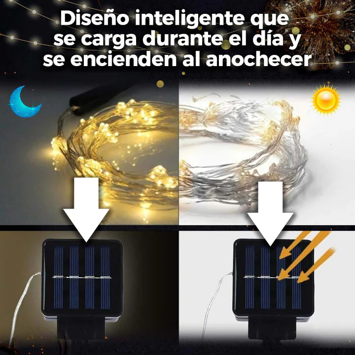 PAGA 5MTS Y LLEVAS 10MTS LUCES DE NAVIDAD CON PANEL SOLAR