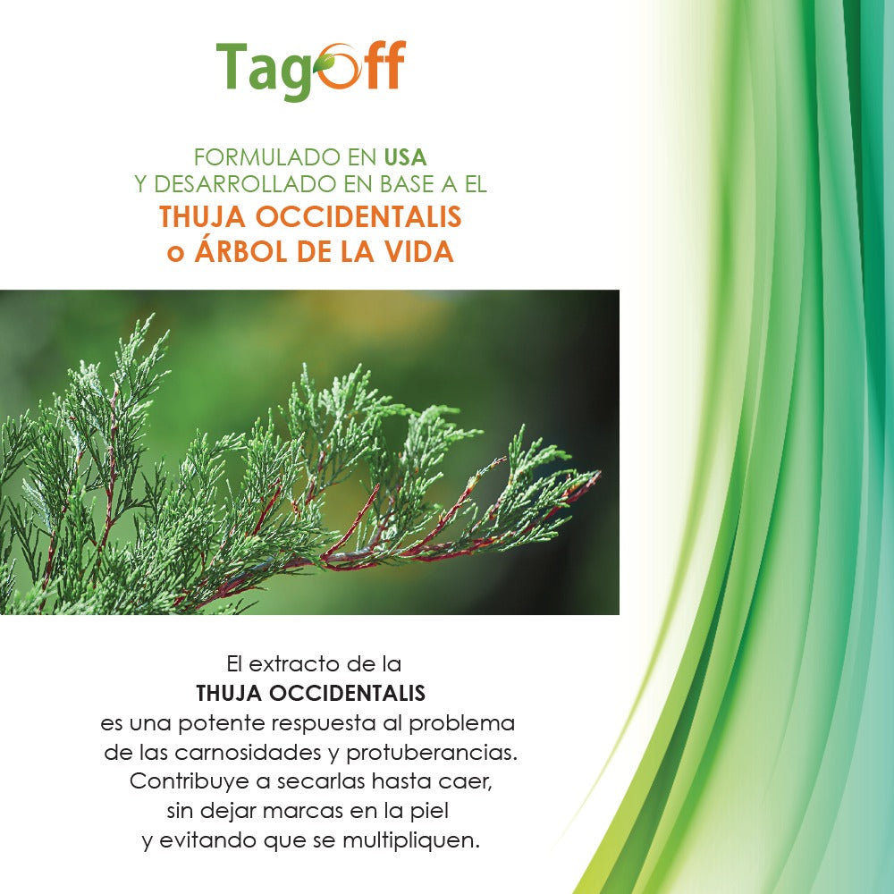 TagOff ✨ Tratamiento tópico natural para verrugas y protuberancias.  Adiós verrugas desde casa