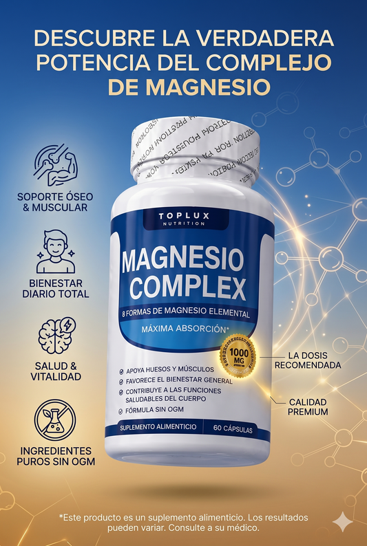 Magnesium-Complex™ 1000mg – 90 cápsulas Original | Energía, descanso y recuperación 💊