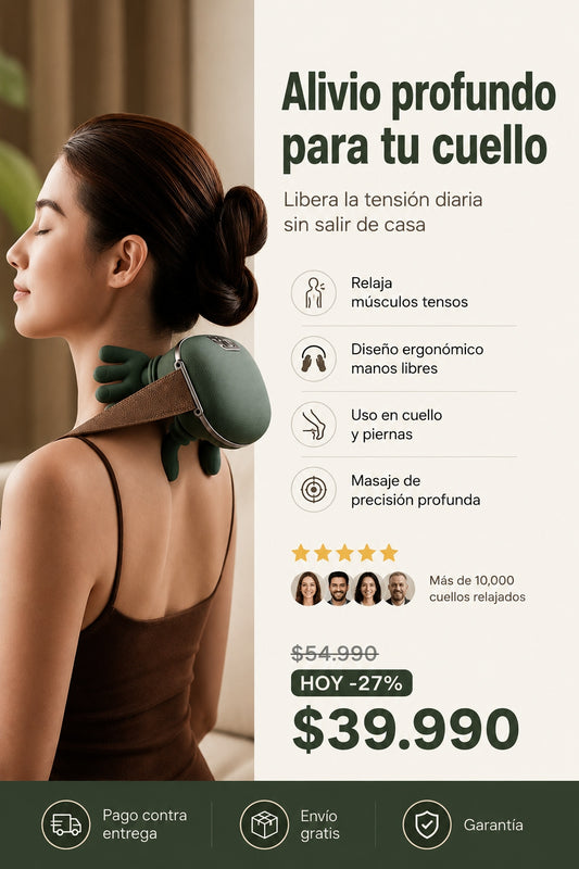 Masajeador de cuello y hombros con calor