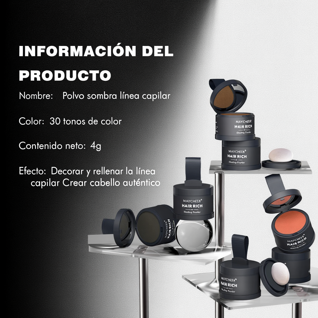 HairRich™ — Rellena tu línea capilar al instante ✨