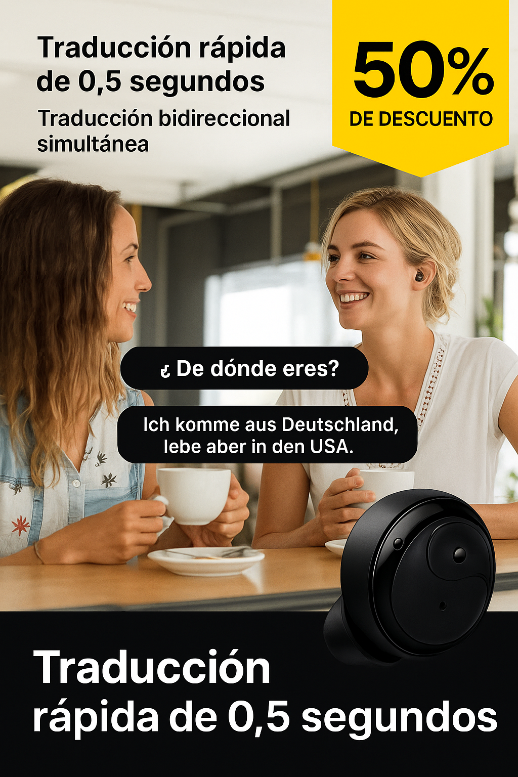 Aivox Plus™ Auriculares Traductores IA