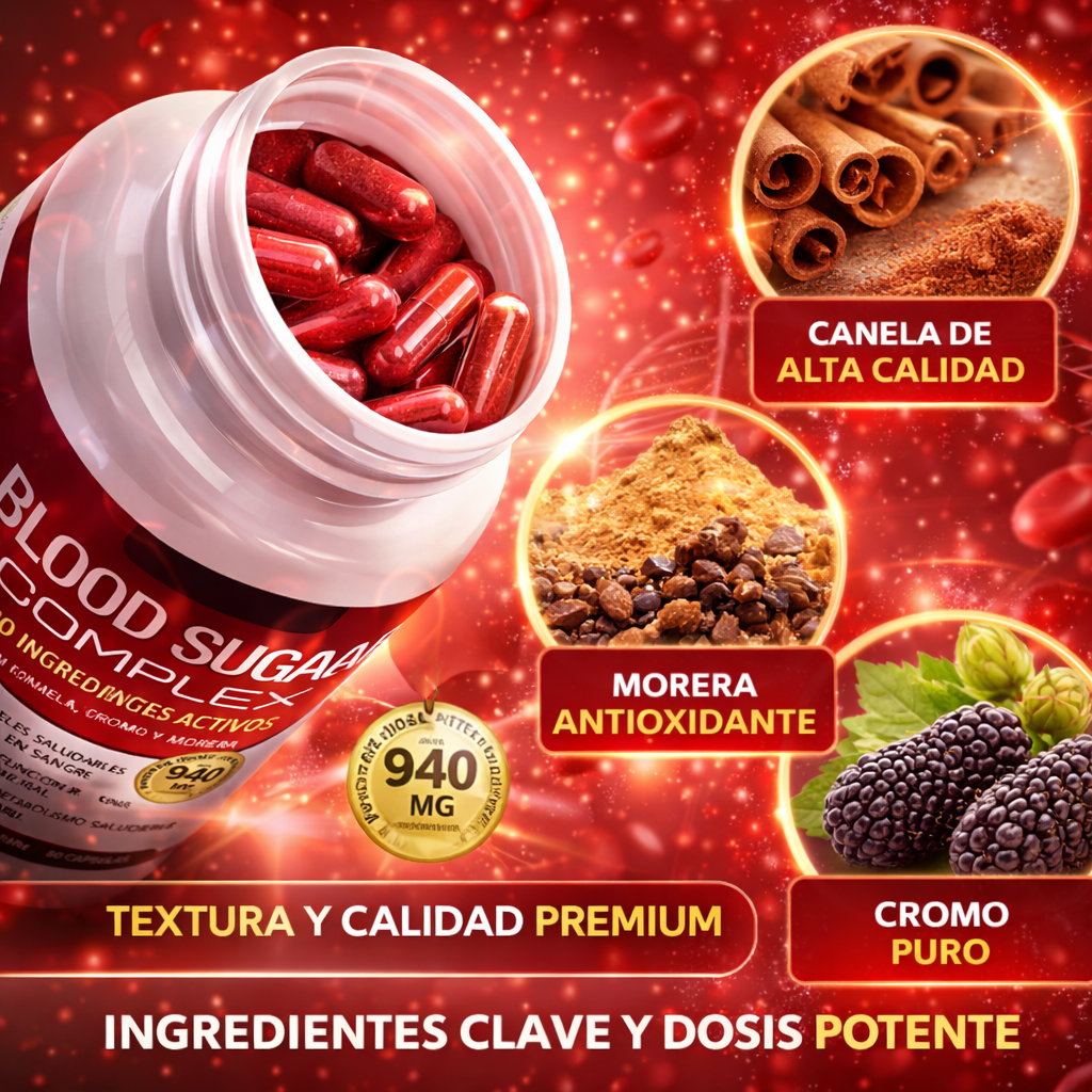 🔴 Blood Sugar Complex – Equilibrio Natural para tu Energía y Bienestar Diario