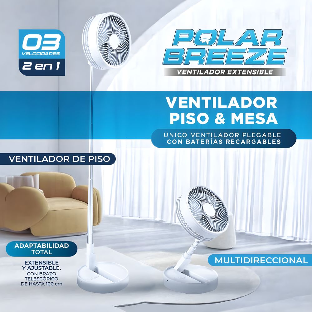 Polar Breeze Fan™ – Frescura portátil donde tú la necesitas