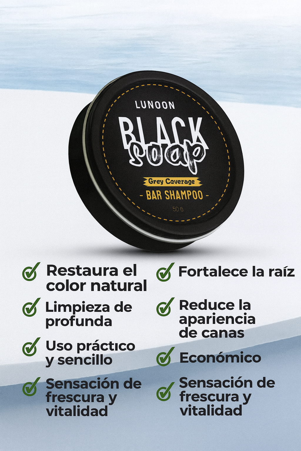 BlackSoap™ – Cuida tu cabello y luce un tono más uniforme.