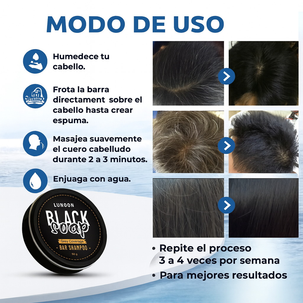 BlackSoap™ – Cuida tu cabello y luce un tono más uniforme.