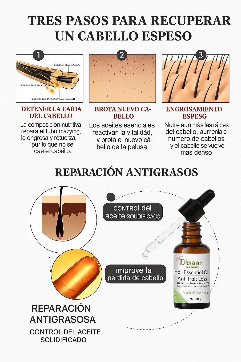 ACEITE  ANTICAIDA  HAIR CARE ORIGINAL - STOP CAIDA, NUEVO CRECIMIENTO ⏫🔥