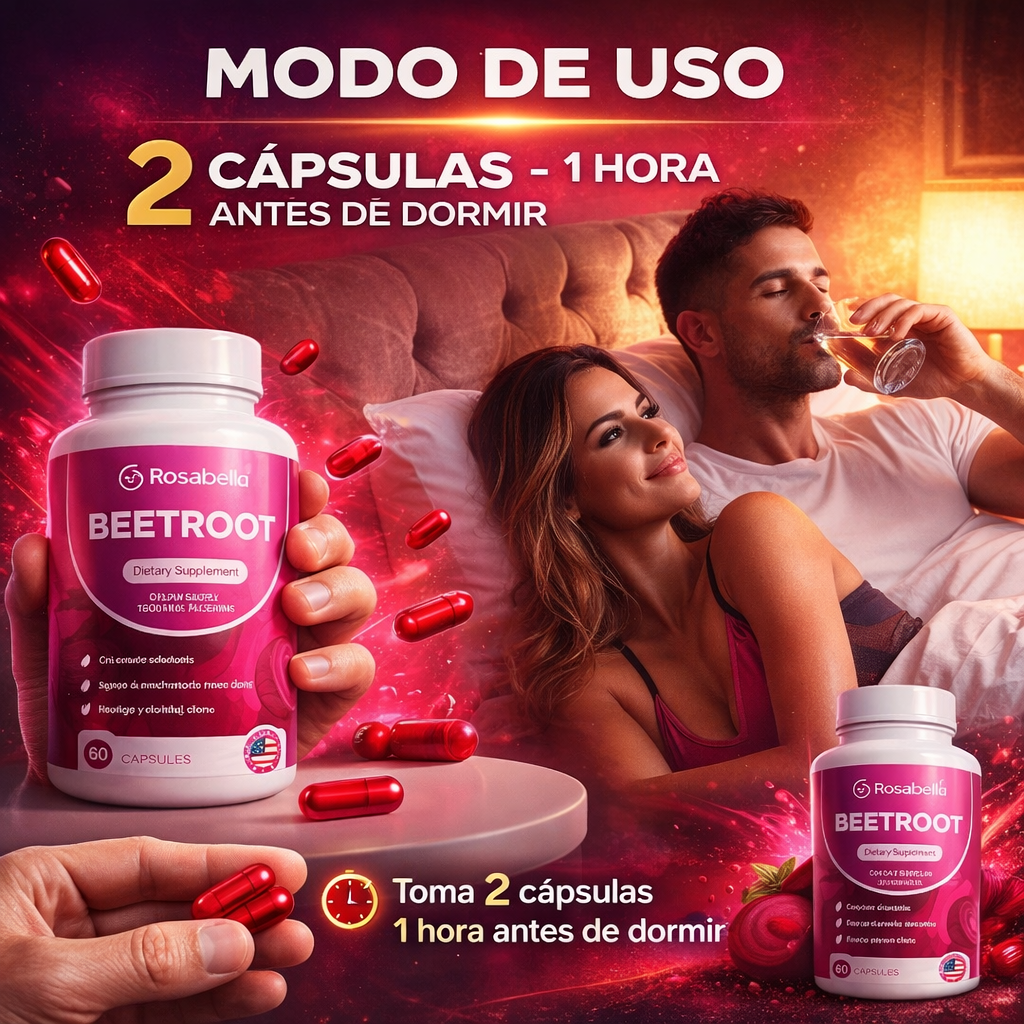 Beetroot Rosabella – Circulación Masculina y Vitalidad Íntima Diaria