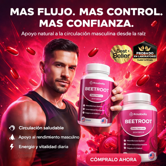 Beetroot Rosabella – Circulación Masculina y Vitalidad Íntima Diaria
