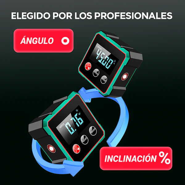 📢🔧 OFERTA 50 % de DESCUENTO 🔥 Medidor de Ángulo digital magnético de 4 lados con láser