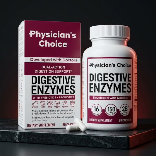 Digestive Enzymes Physician's Choice, 60 capsulas con 16 enzimas digestivas