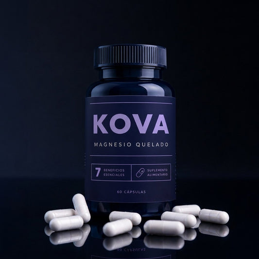 Magnesio Bisglicinato Quelado KOVA sobre superficie oscura