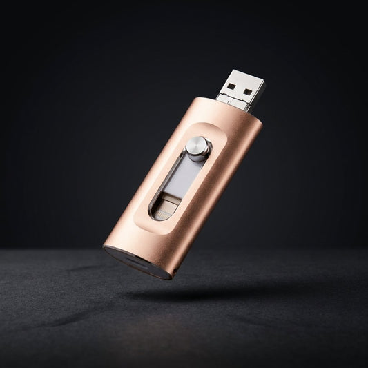 Memoria USB 3.0 3 en 1 NEXDRIVE 128GB rose-gold