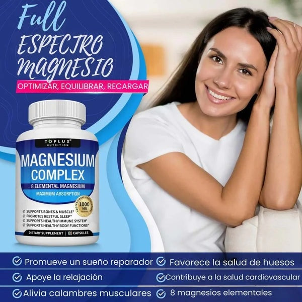 Magnesium-Complex™ 1000 mg – 60 cápsulas Original | Energía, descanso y recuperación 💊