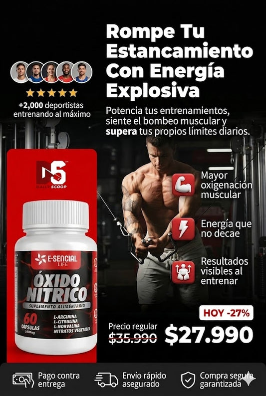 Oxido nitrico potenciador 1000mg 60caps.