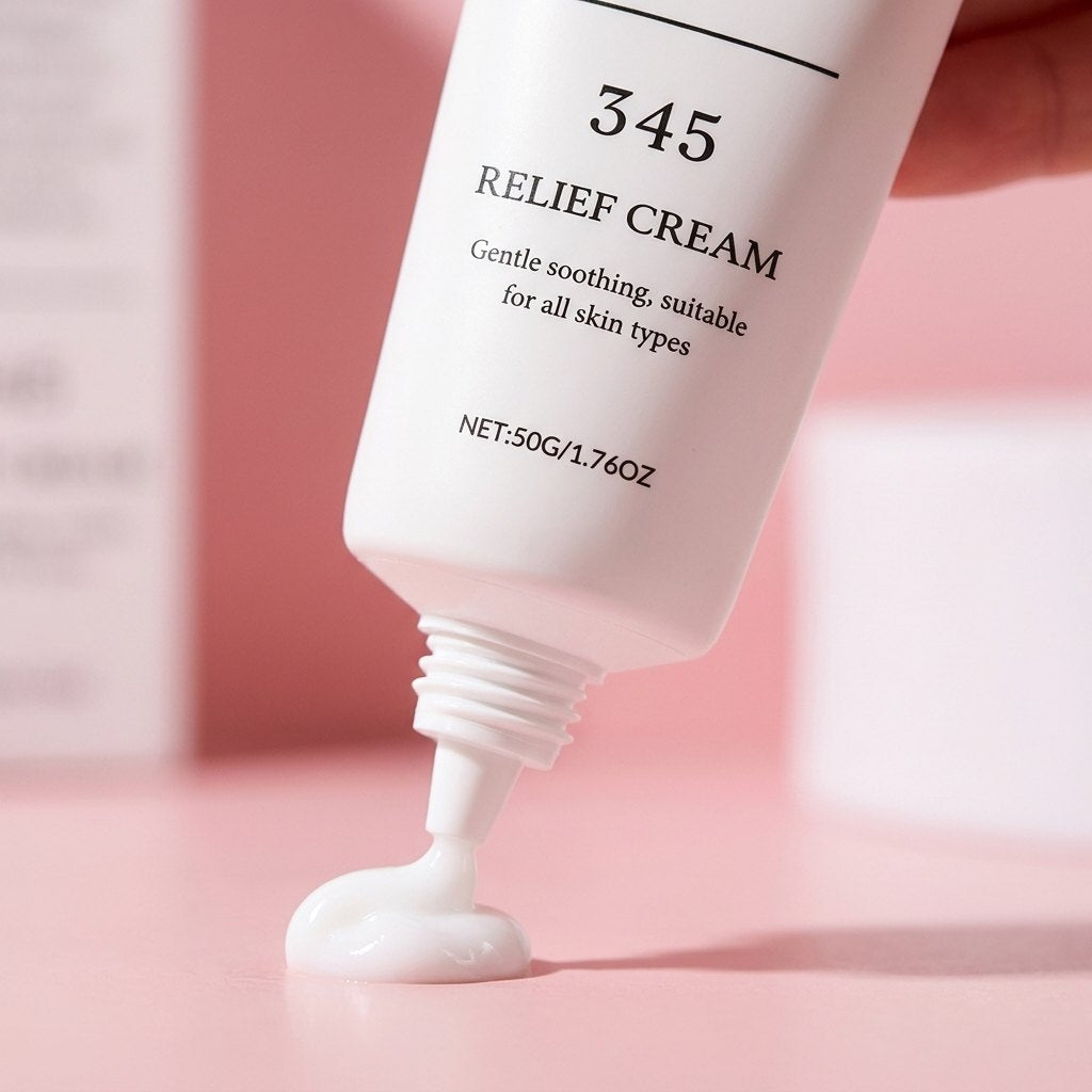 Detalle textura 345 Relief Cream crema ligera hidratante no grasa acido hialuronico niacinamida