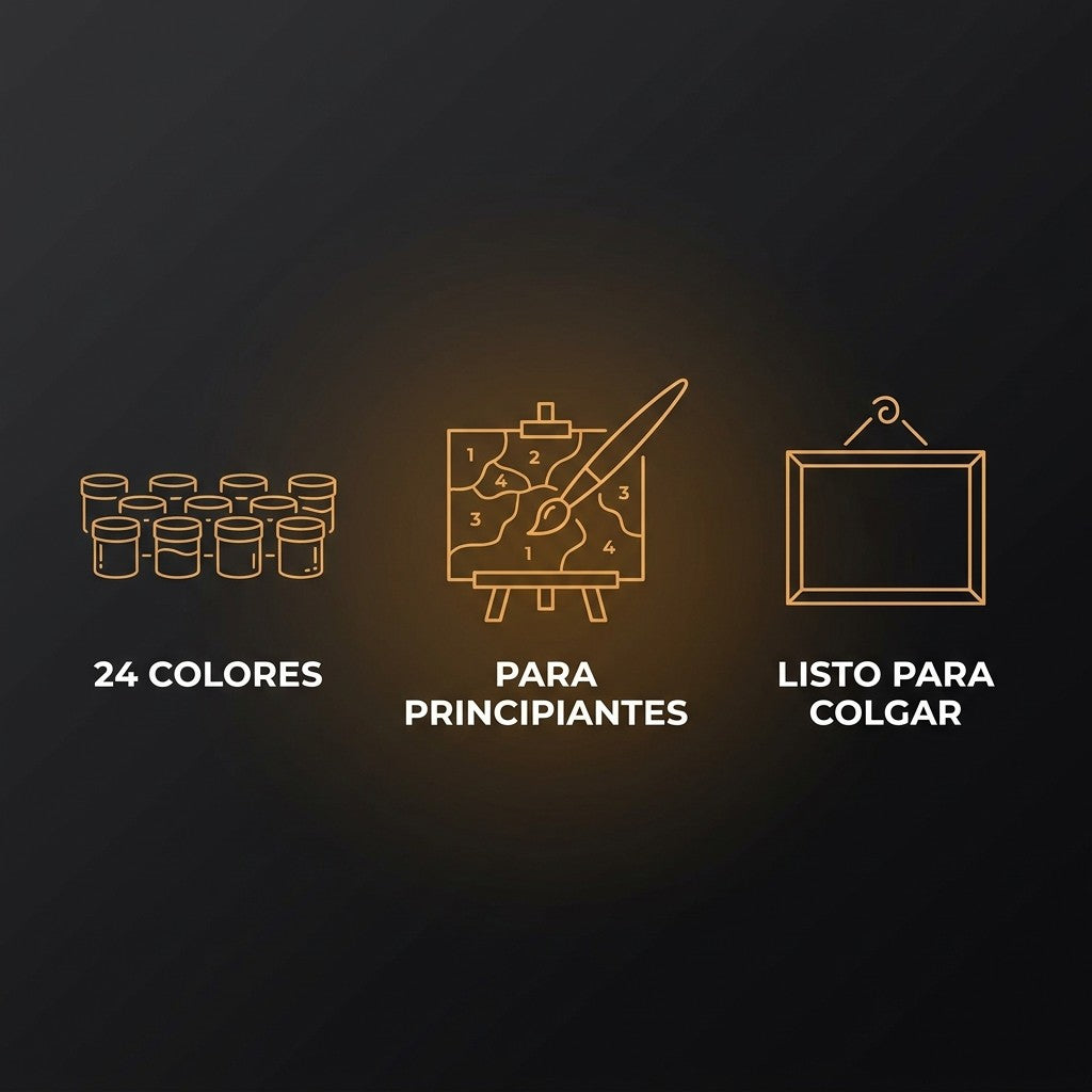 Beneficios ARTELIA: 24 colores, para principiantes y listo para colgar