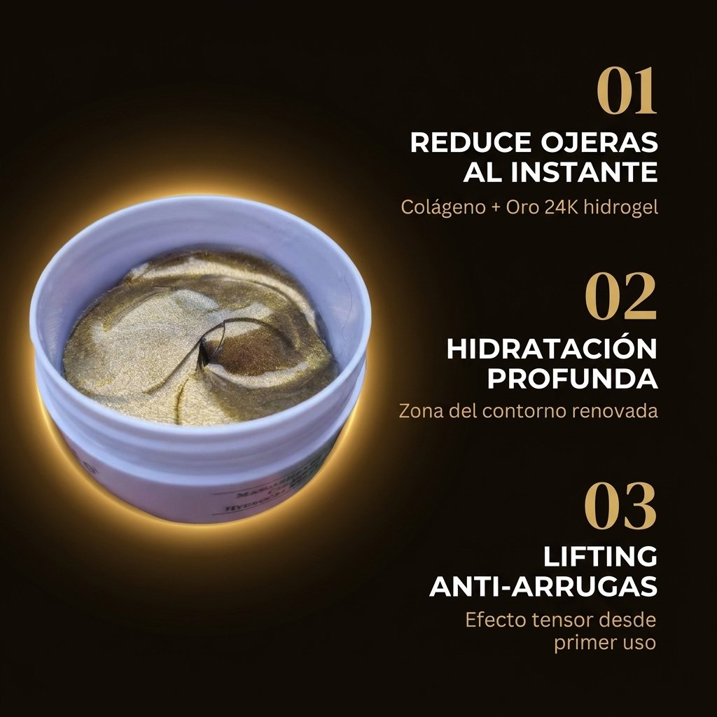 Beneficios: reduce ojeras, hidrata profundo, efecto lifting, anti-arrugas