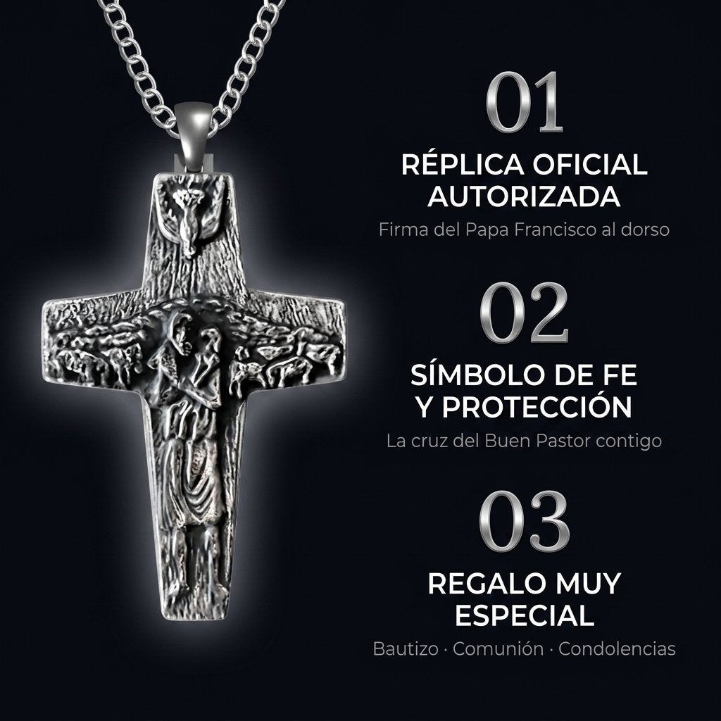 Beneficios Cruz Buen Pastor: símbolo de fe, regalo especial, réplica oficial autorizada
