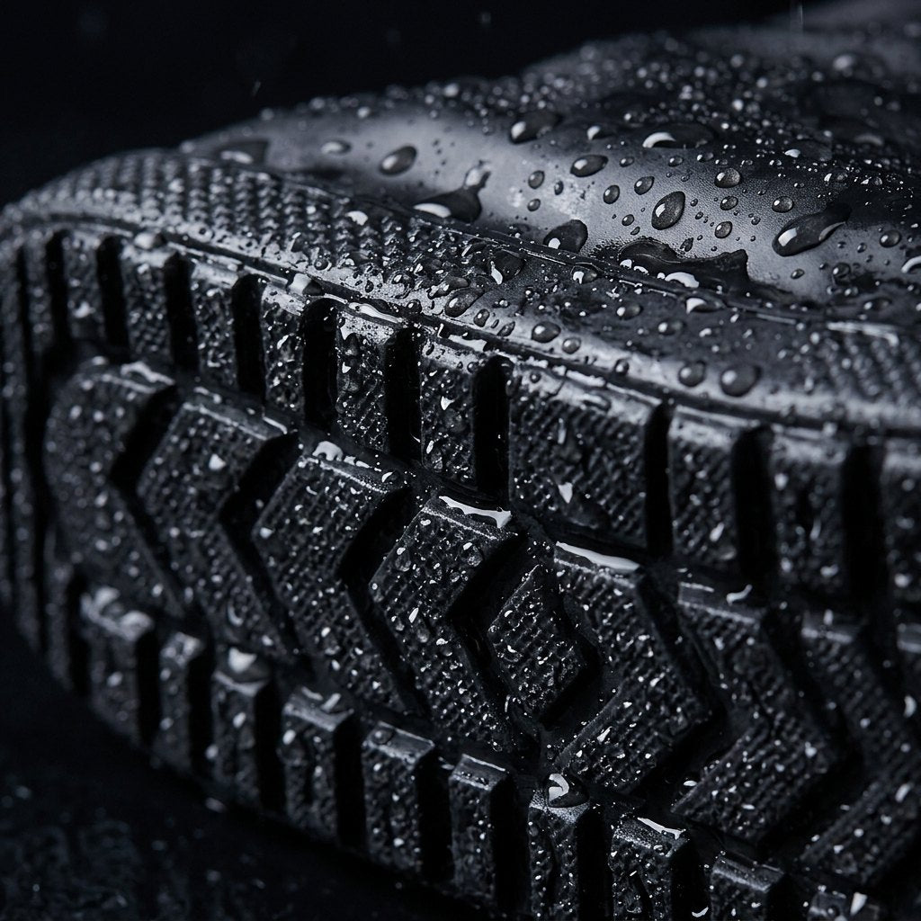 Suela antideslizante del cubrecalzado impermeable con gotas de lluvia