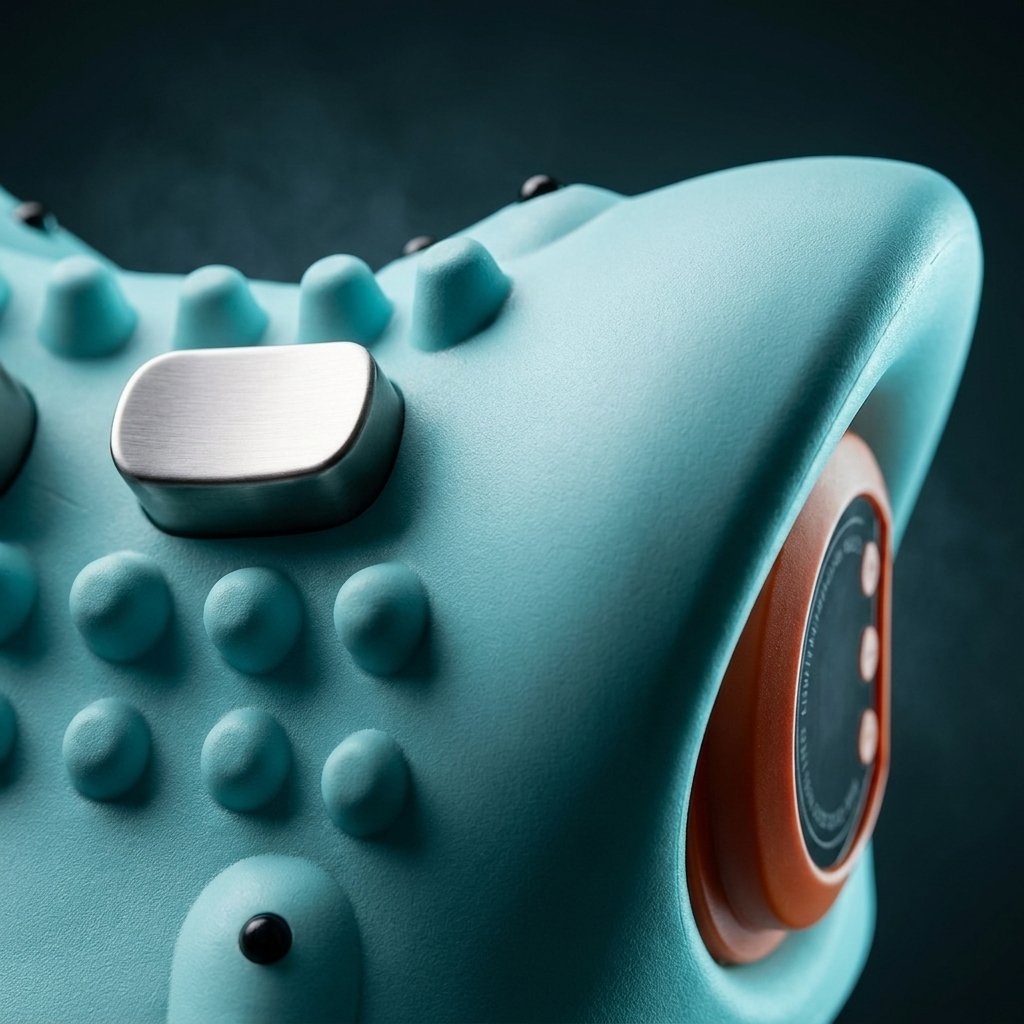 Detalle de los relieves de acupresion y las placas metalicas del masajeador cervical