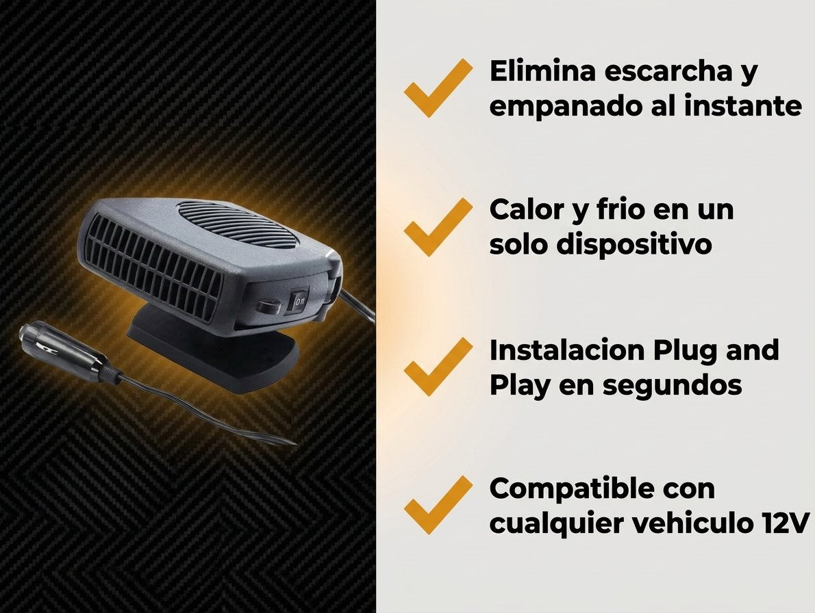 Beneficios CLARIX: elimina escarcha, calor y frio, Plug and Play, compatible 12V