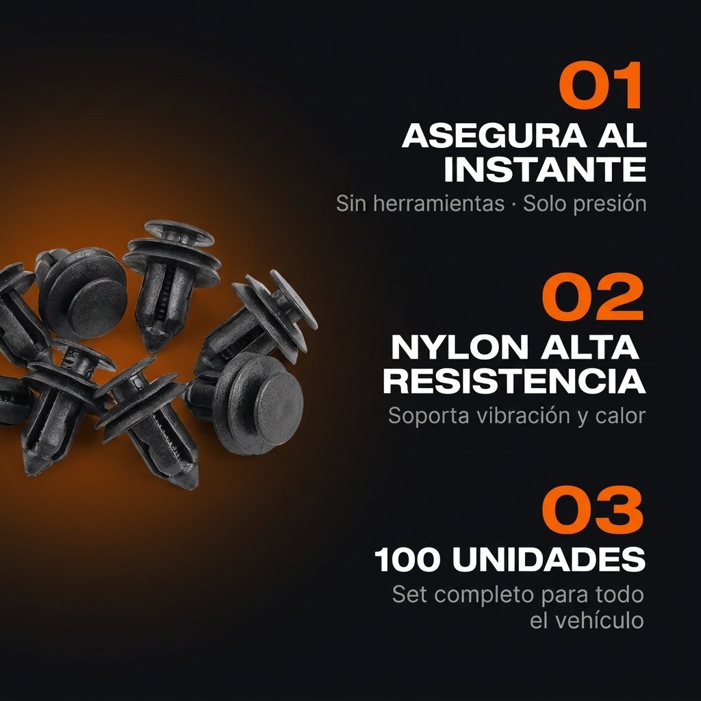 Beneficios: instalación rápida, nylon resistente al calor, multipropósito, 100 unidades