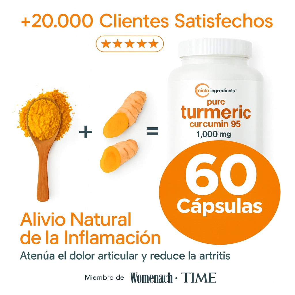 Curcuma + curcumina 95% en 60 capsulas vegetales