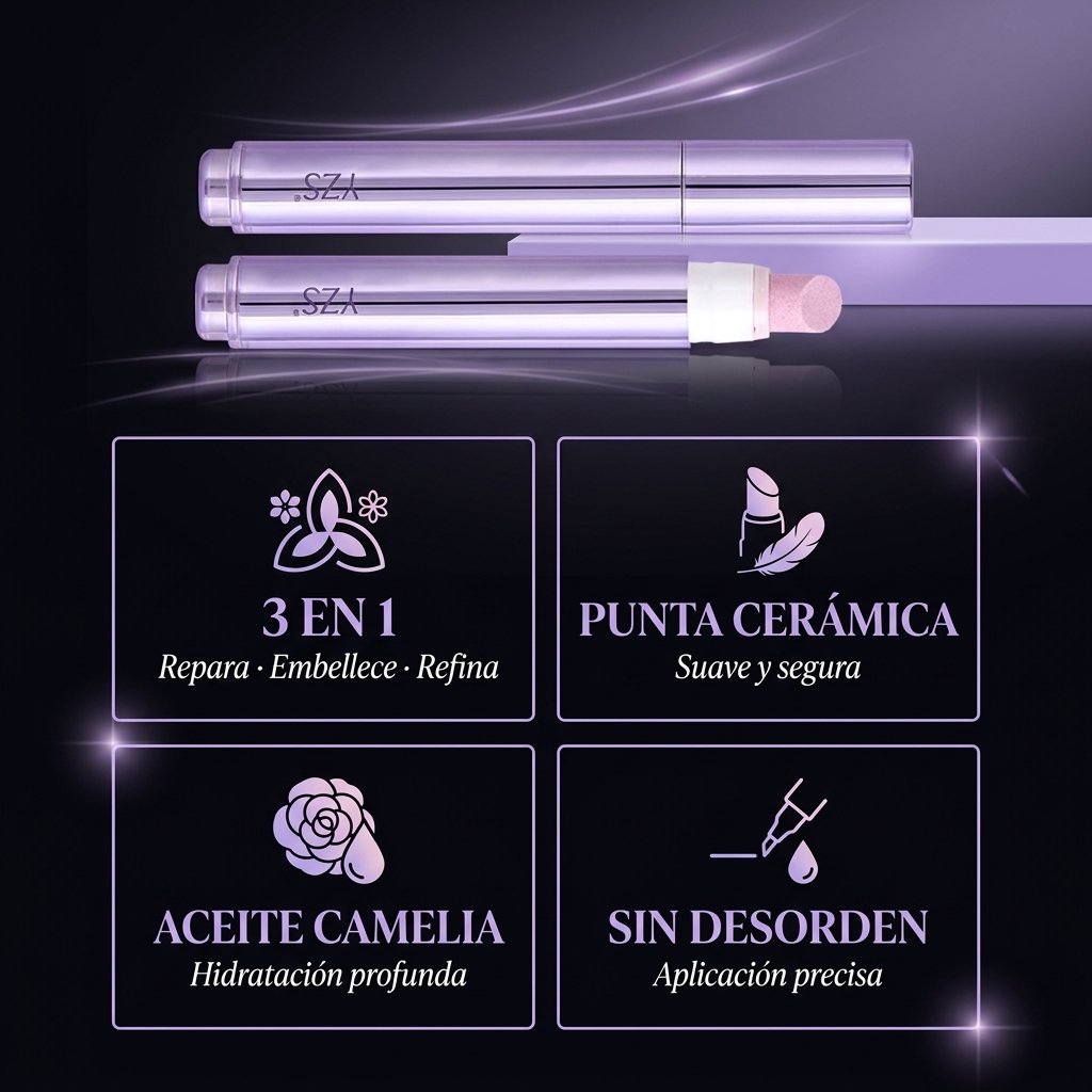 CutiPen 3 en 1 reparación uñas embellecimiento refinamiento punta cerámica aceite camelia